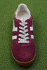 Women's Elan Sneaker - Cerise/Bone Suede/Leather Top View