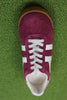 Women's Elan Sneaker - Cerise/Bone Suede/Leather Top View