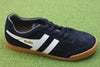 Men's Harrier Sneaker - Black/Off White/Khaki Suede/Leather Side Angle View
