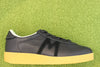 Karhu Unisex Trampas Sneaker - Jet Black Leather Side View