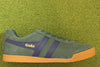 Men's Harrier Sneaker - Evergreen/Navy Suede/Leather Side View