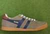 Men's Elan Sneaker - Tobacco/Navy Suede/Leather Side View