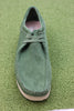 Men's Wallabee - Green Suede Top view