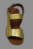 Women's Gobio Sandal - Light Gold Leather Top View