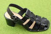 Women's July Sandal - Black Patent Leather Side Angle View