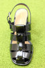 Women's July Sandal - Black Patent Leather Top View