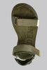Womens Line Sandal - Olive Textile Top View