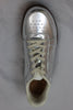 Womens Bjork Sneaker - Silver Metallic Leather Top View