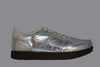 Womens Bjork Sneaker - Silver Metallic Leather Side View