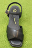 Women's Serina Cross Sandal - Black Leather Top View