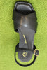 Women's Serina Cross Sandal - Black Leather Top View