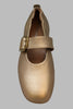 Womens 21743 Mary Jane -Gold Leather Top View