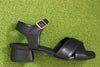 Women's Serina Cross Sandal - Black Leather Side View