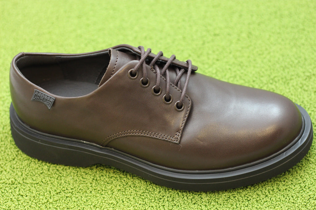 Mens Norman Oxford - Brown Leather Side Angle View