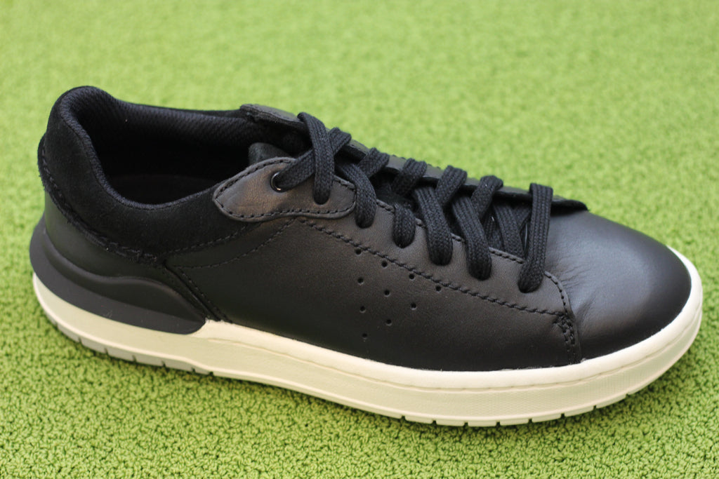Men's CourtLite2 Run Sneaker - Blk Leather Side Angle View