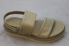 Women's Dude Wedge - Latte Leather Side Angle View