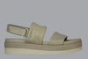 Women's Dude Wedge - Latte Leather Side View