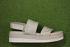 Women's Dude Wedge - Latte Leather Side View