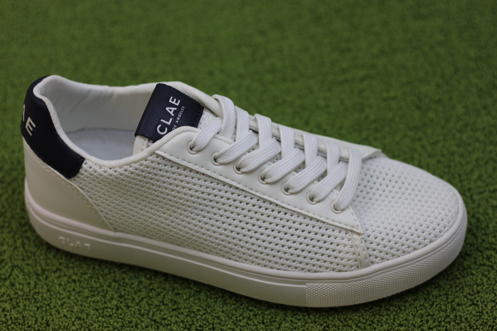 Unisex Bradley Knit Sneaker - White Mesh Side Angle View
