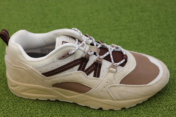 Unisex Fusion 2.0 Sneaker - Dove/Cappucino Leather/Mesh Side Angle View