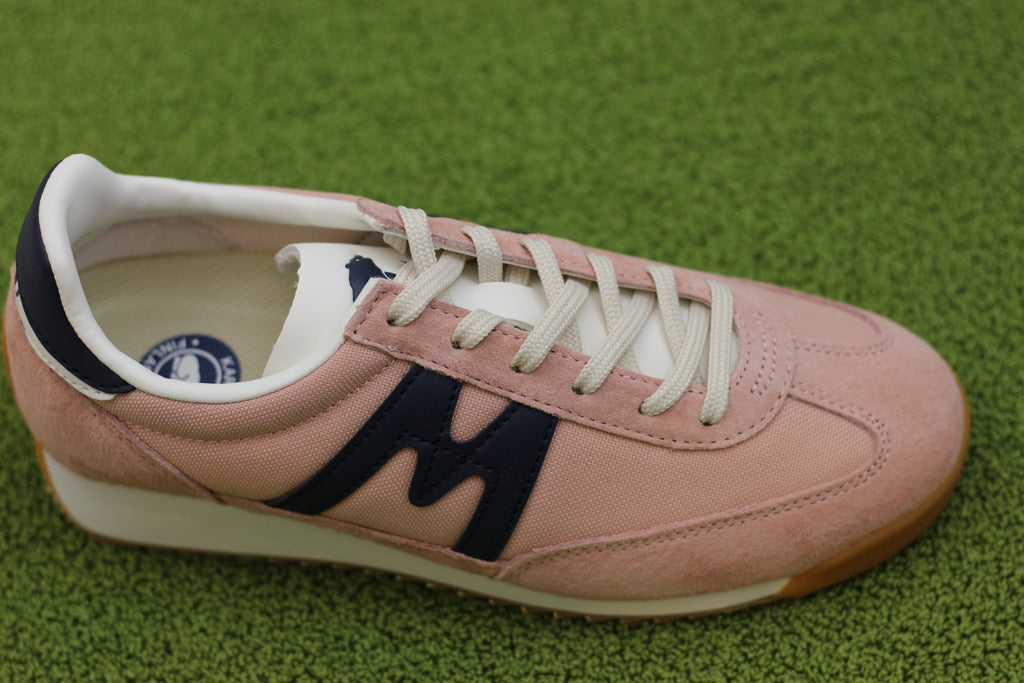 Unisex Mestari Sneaker - Rose/Blue Suede/Nylon Side Angle View