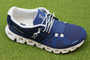 Womens Cloud5 Sneaker - Denim/White Mesh Side Angle View