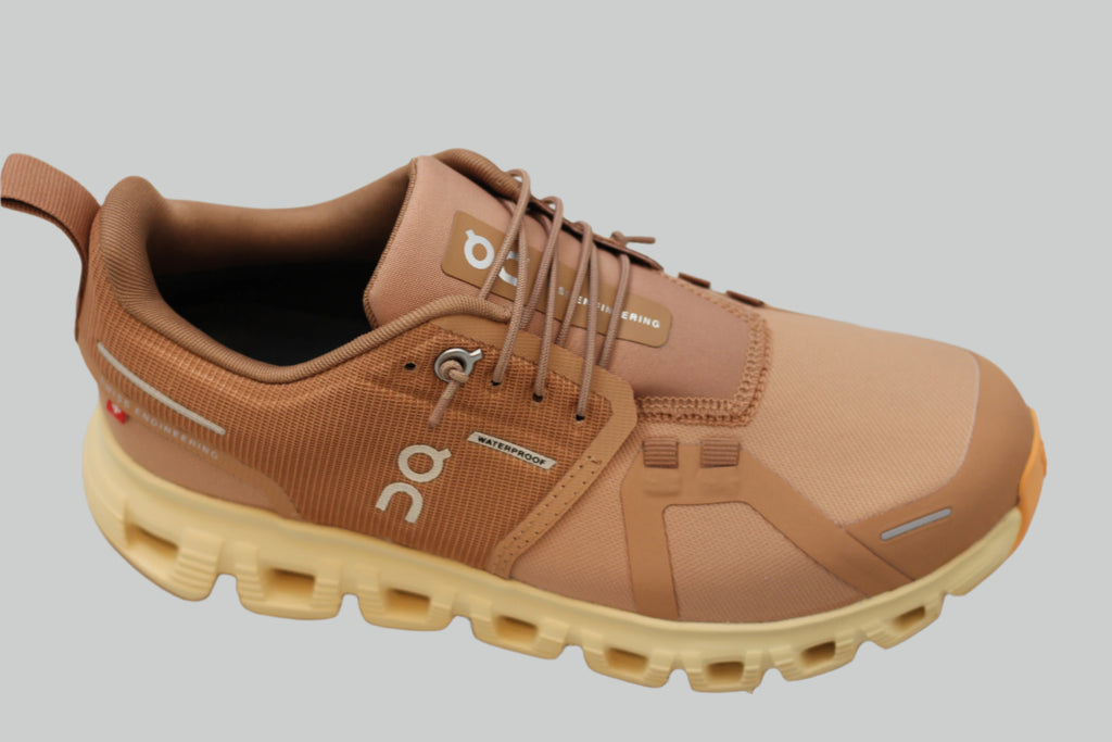 Womens Cloud6 Waterproof Sneaker -Sandstone Synthetic Side Angle View