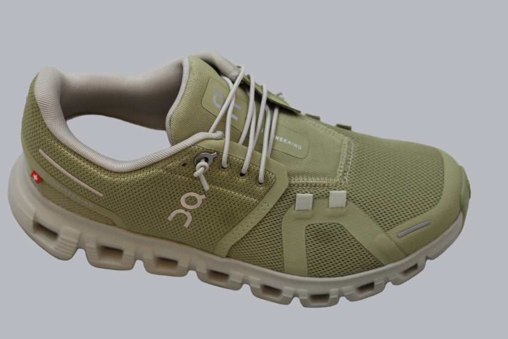 Womens Cloud6 Sneaker - Caper/Ice Synthetic Side Angle View