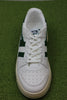 Men's All Court Sneaker - White/Green Leather Top View