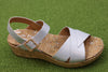 Women's Myrna2.0 Sandal - Silver Leather Side Angle View