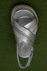 Women's Tuscan Cross Sandal - Silver Leather Top View