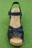 Kork Ease Women's Ester Sandal - Black Leather Top View