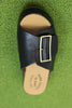Women's York Sandal - Black Leather Top View