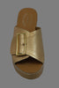 Women's York Sandal - Gold Leather Top View