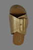 Women's York Sandal - Gold Leather Top View
