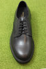 Mens Stanley Derby Oxford - Black Leather Top View