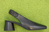 Women's Cala63 Slingback Pump - Black Leather Side View