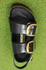 Women's Milano Big Buckle Sandal - Black Patent Top View