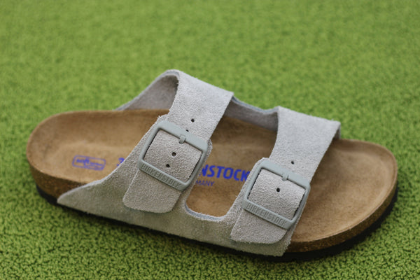 Women's Arizona Sandal - Sage Suede Side Angle View