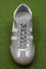 Women's Torpedo Glimmer - Silver/Off White Leather Top View