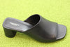 Womens Piper Sandal - Black Leather Side Angle View