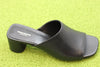 Womens Piper Sandal - Black Leather Side Angle View