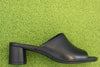 Womens Piper Sandal - Black Leather Side View