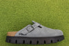 Women's Boston Chunky Clog - Basalt Suede Side View