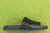 Womens Effie Slide - Black Leather Side View