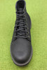 Mens Madson Field Boot - Black Leather/Canvas Top View