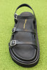 Women's Ricoya Sandal - Black Leather Top View