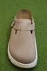 Women's Boston Chunky Clog - Warm Sand Suede Top View