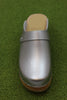 Maguba Women's Berkeley Clog - Silver Leather Top View