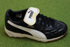 Unisex King Indoor Sneaker - Black Leather Side Angle View